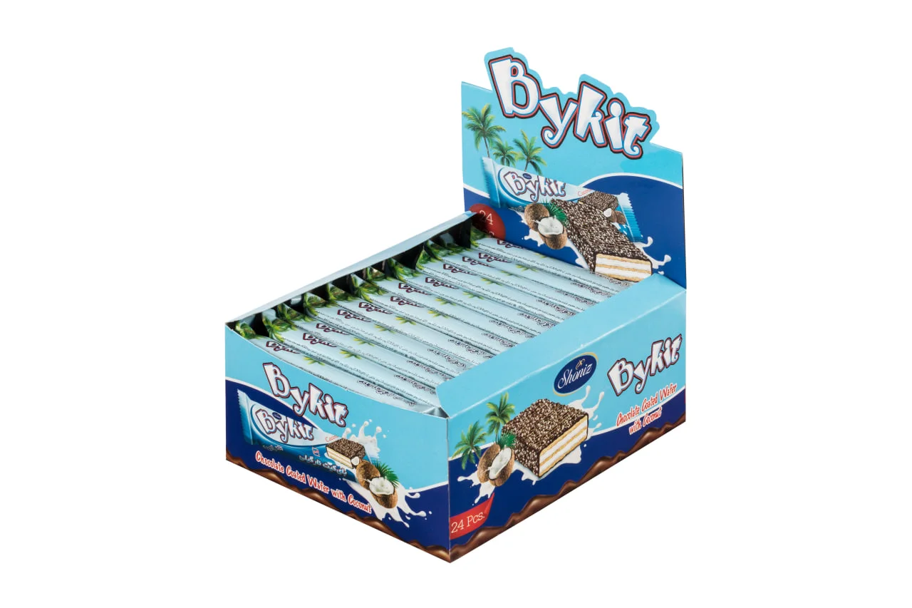 بایکیت - ویفر نارگیلی با روکش شکلات (24 گرم جعبه 24 عددی)