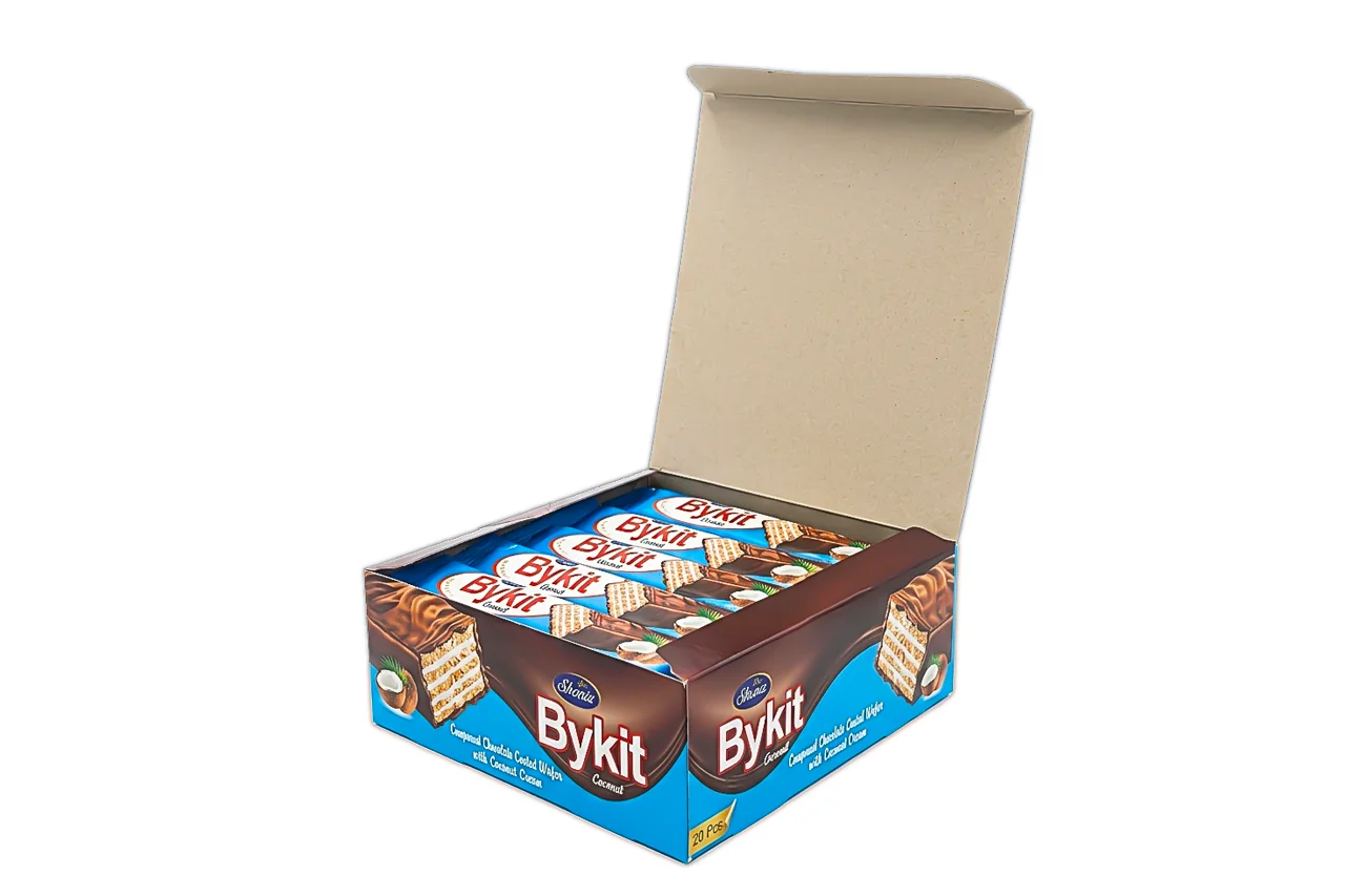 بایکیت سوپر - ویفر نارگیلی با روکش شکلات (  45 گرم جعبه 20 عددی )