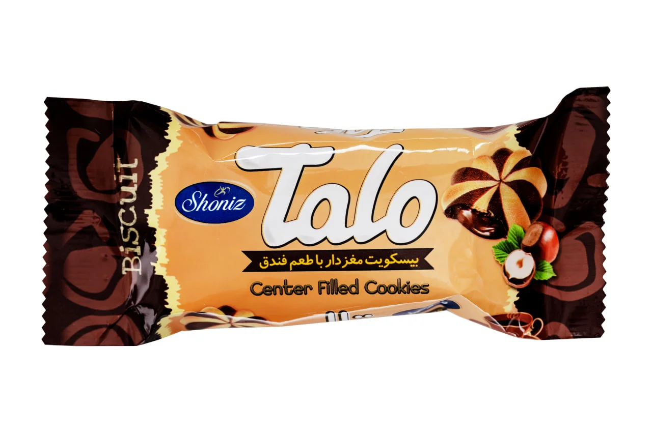 تالو - بیسکویت مغزدار فندقی (36 گرم کارتن 60 عددی)