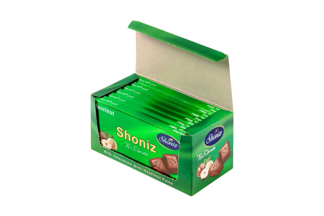 شونیز حبه ای - شکلات واقعی حبه ای شیری مغزدار فندق (6 بسته 100 گرمی)