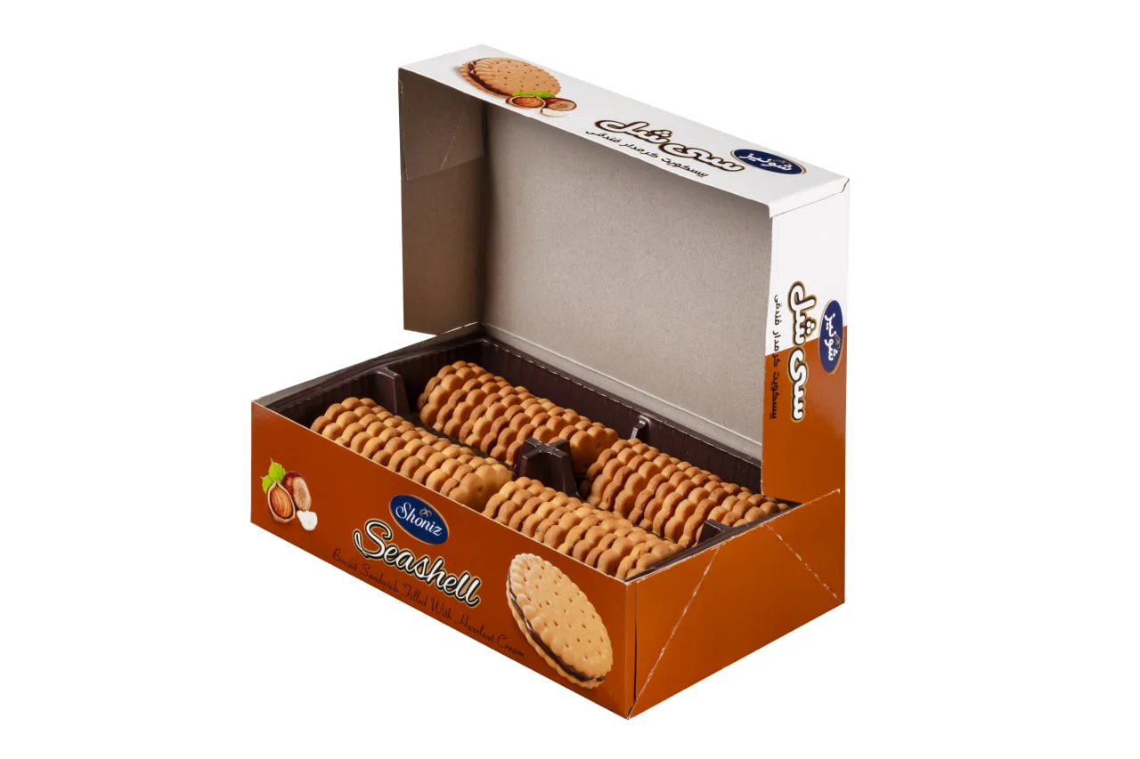 سیشل - بیسکویت کرمدار فندقی  (560 گرم)