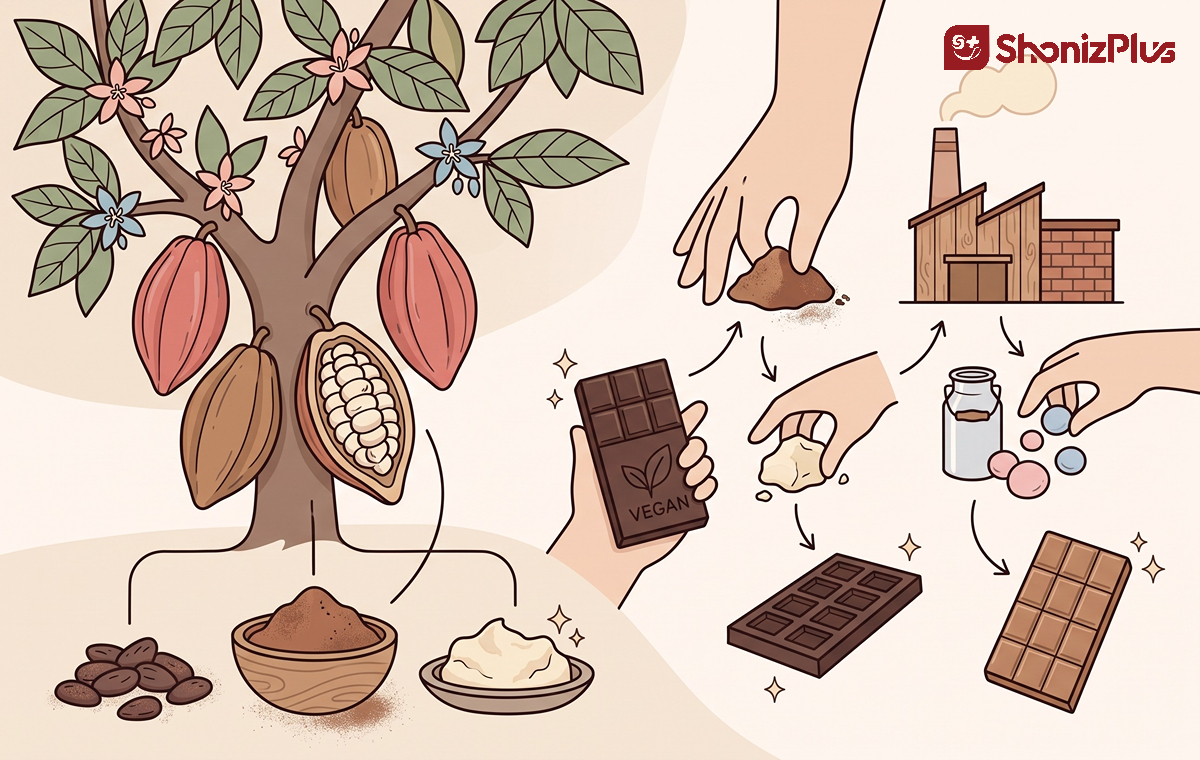 ترکیبات شکلات وگان
